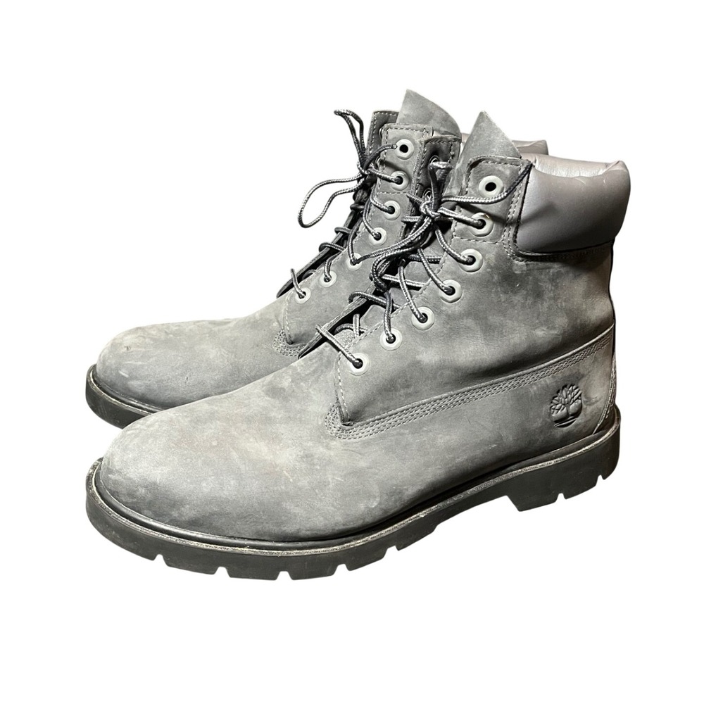 Timberland 6 Inch Premium Boot Mens 10.5 Grey Nubuck Waterproof A2GPT